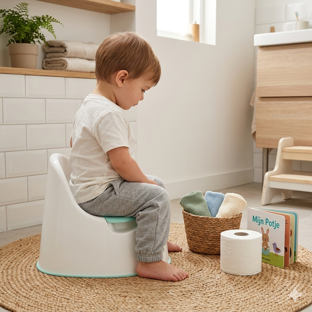 kind op potje